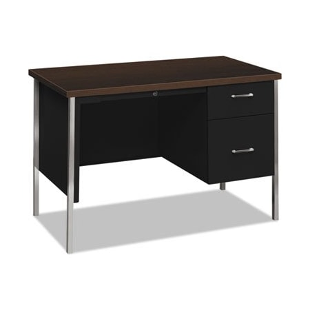 Hon HON, 34000 SERIES RIGHT PEDESTAL DESK, 45.25W X 24D X 29.5H, MOCHA/BLACK 34002RMOP